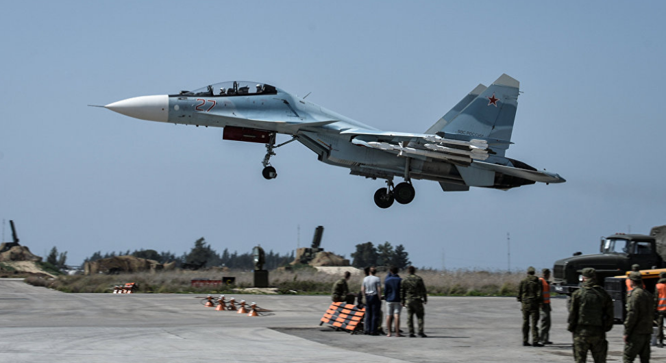 驻叙利亚俄军的苏-35战斗机