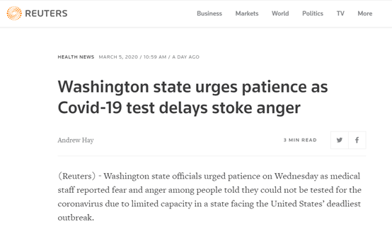 「国际社会」美国一线护士曝光华盛顿州已出现恐慌场景后,删帖