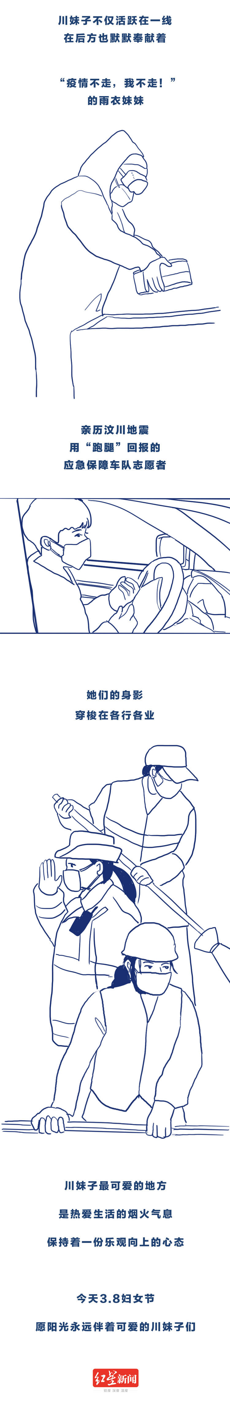#川妹子#漫画丨致敬“她力量”！川妹子在战“疫”一线，画风是这样
