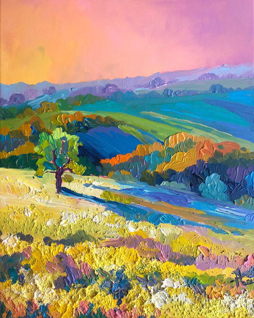 比利时艺术家特鲁索娃风景油画