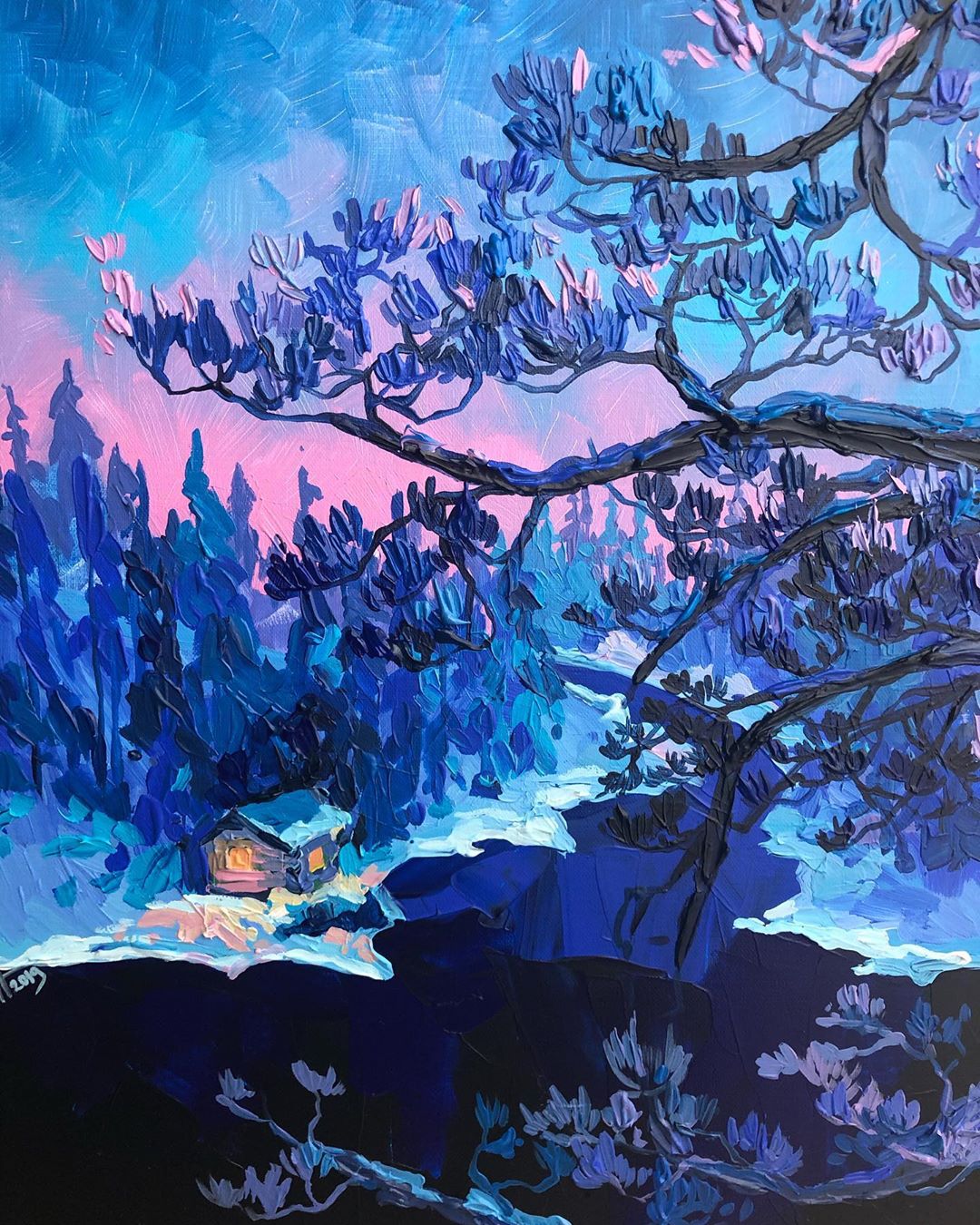 比利时艺术家特鲁索娃风景油画