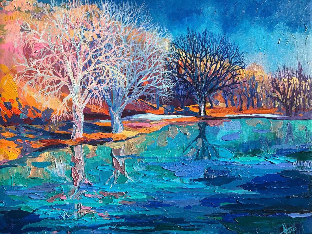 比利时艺术家特鲁索娃风景油画