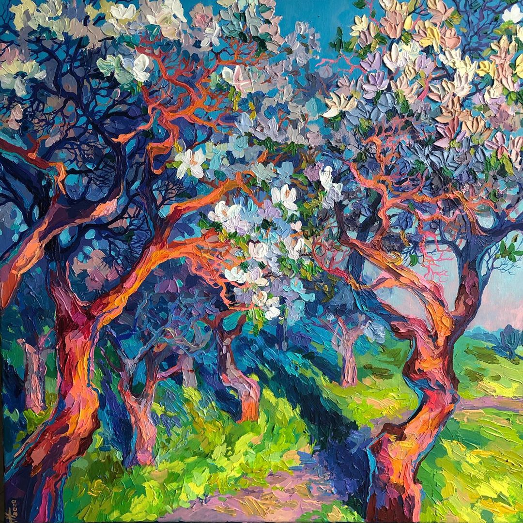 比利时艺术家特鲁索娃风景油画