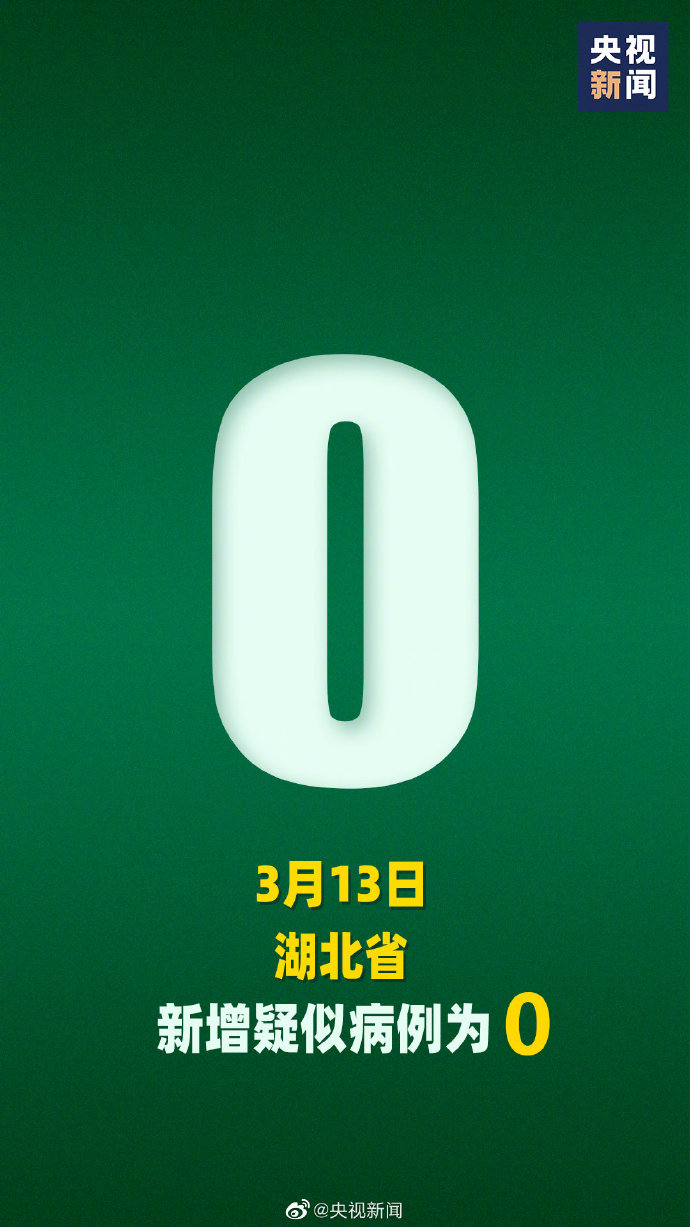 :湖北疑似病例首次0新增