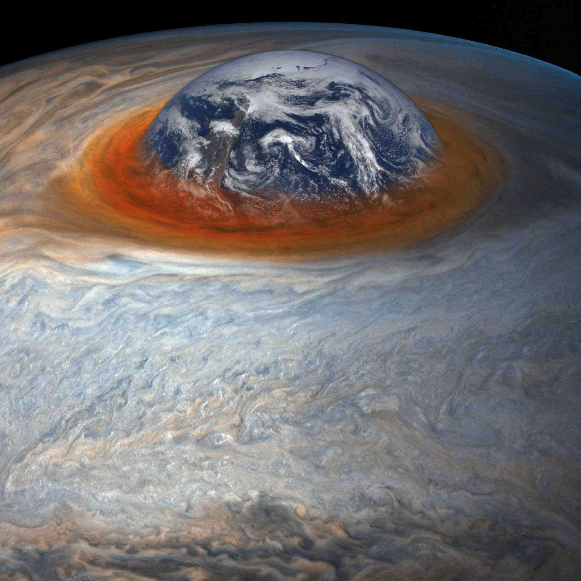 从地球上看木星图片