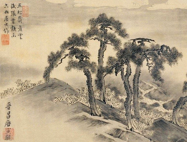 明代画家传张灵画作受发小唐寅影响大放荡不羁有古狂士之风