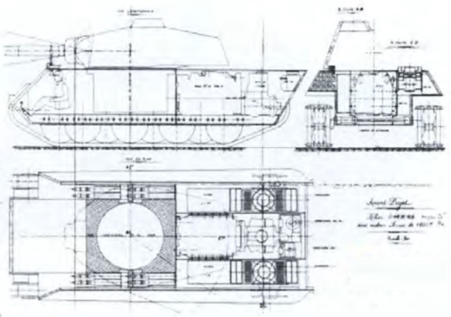 基本型AMX-M4重型坦克设计图