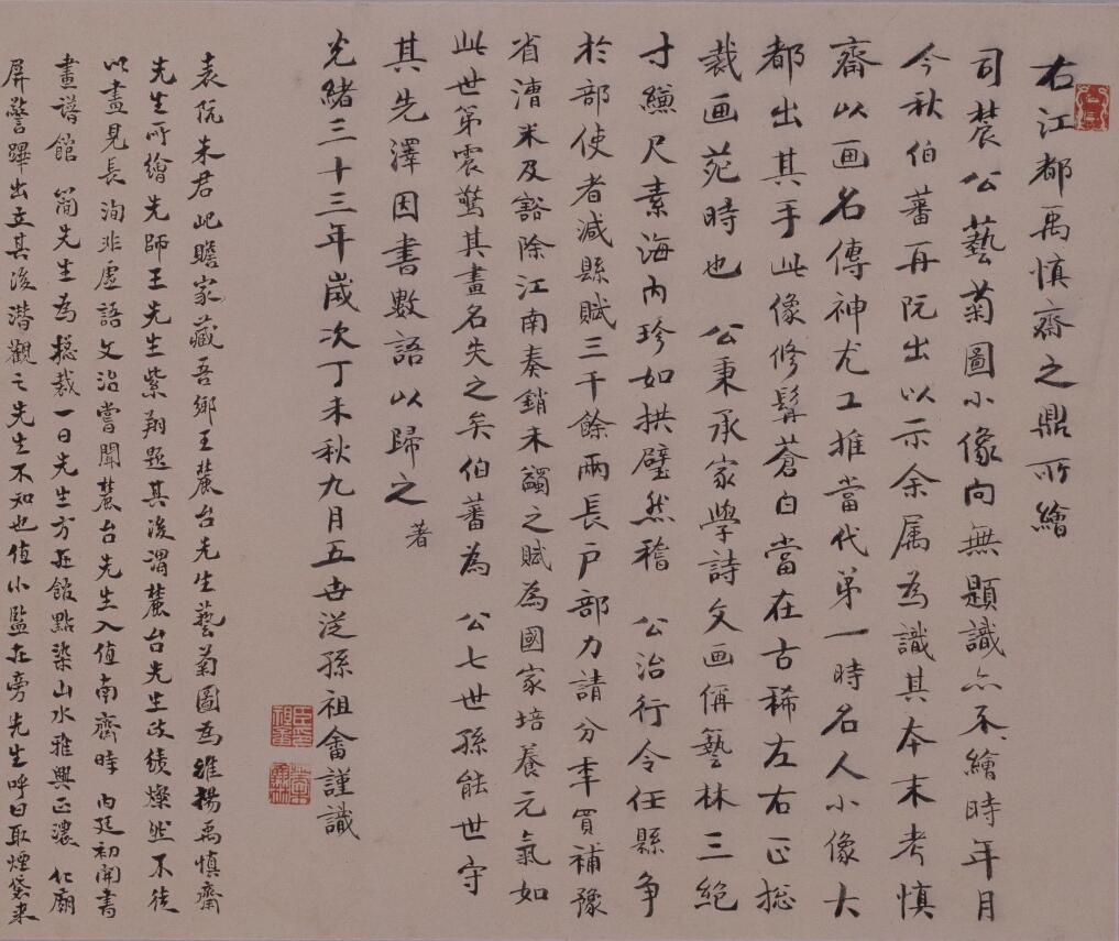 广采博取转益多师主攻肖像面貌多样的禹之鼎作品赏析