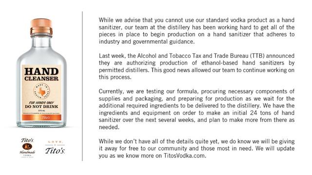 #洗手液#“别用伏特加酒消毒了”，美国多家酒厂“转行”生产洗手液
