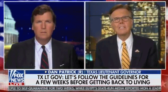 国家经济▲美国得克萨斯州副州长：国家经济比老年人生命更重要