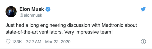 [特斯拉中国]马斯克称要造呼吸机，然后从中国购买了一千台