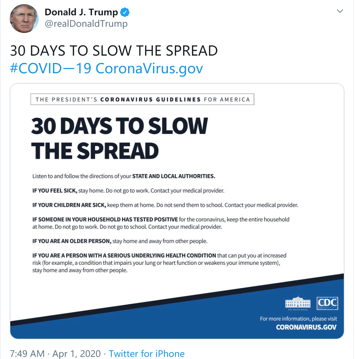 特朗普■特朗普称30天减缓新冠病毒传播速度