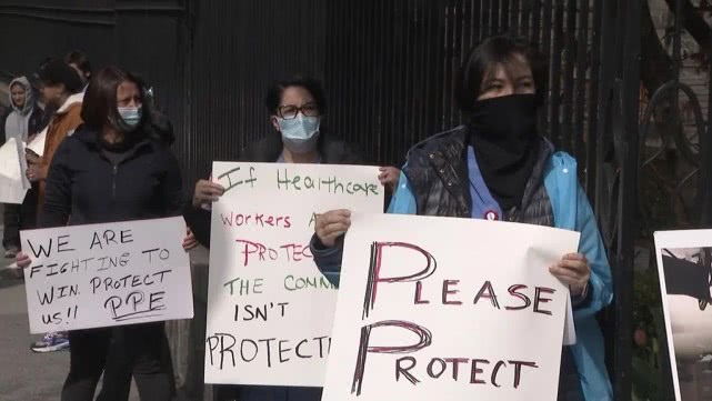[美国工作]美国医护抗议缺乏防护装备：就像待宰羔羊，感染后还得继续工作