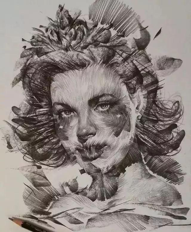 素描的独特表现形式,这线条厉害了