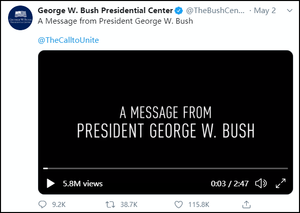 【乔治·沃克·布什】特朗普怒喷小布什：我被弹劾的时候你在哪呢？