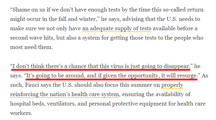 国际福奇反驳“实验室泄漏”论：没有证据显示病毒来自中国实验室