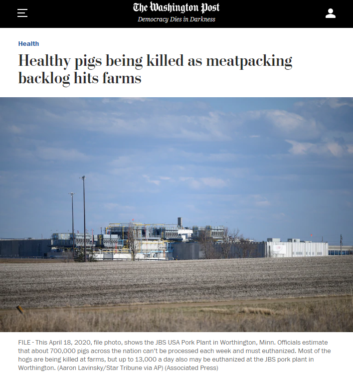 国际“培根得再省点儿吃”,美企登整版广告预警:食品供应链正在崩溃