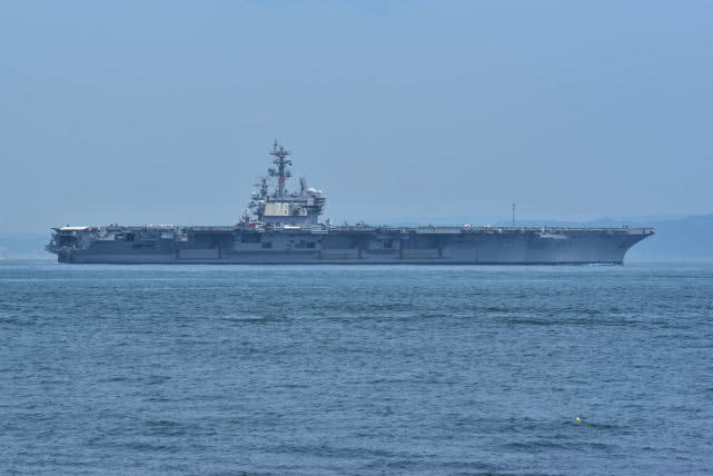 航母“里根”号航母从日本启航为部署做准备，美军高层：不再躲进港口