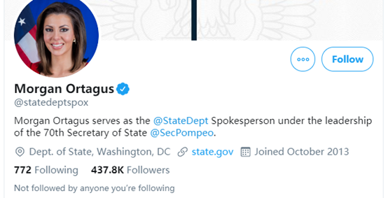 美国国务院暴露智商：美国国务院发言人想让中国难堪，结果自己现了个大眼