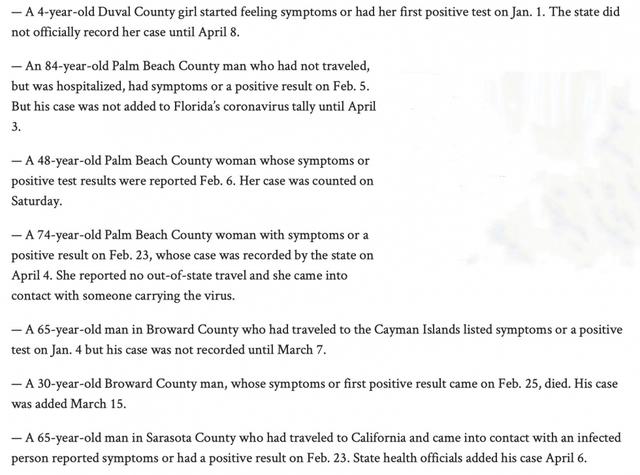 肺炎美媒爆料佛罗里达州1月出现新冠肺炎症状患者 官方忙删除资料
