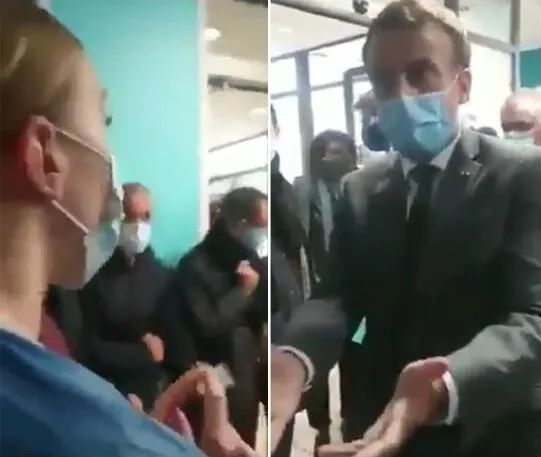 国际社会马克龙视察医院遭医护人员怒怼：“我们是欧洲之耻！”
