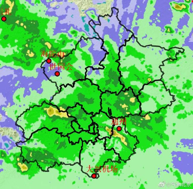 天气北京最新预报发布：大部地区今夜有阵雨 局地伴有雷电