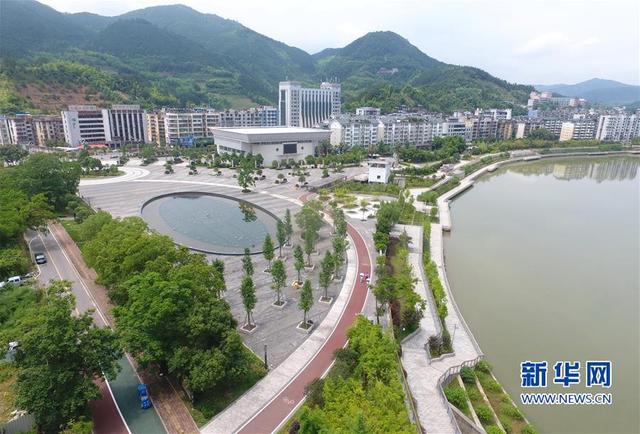 5月29日拍摄的顺昌县竹乡广场(无人机照片).