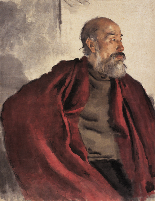 李斛以中国纸墨用西洋画法写生