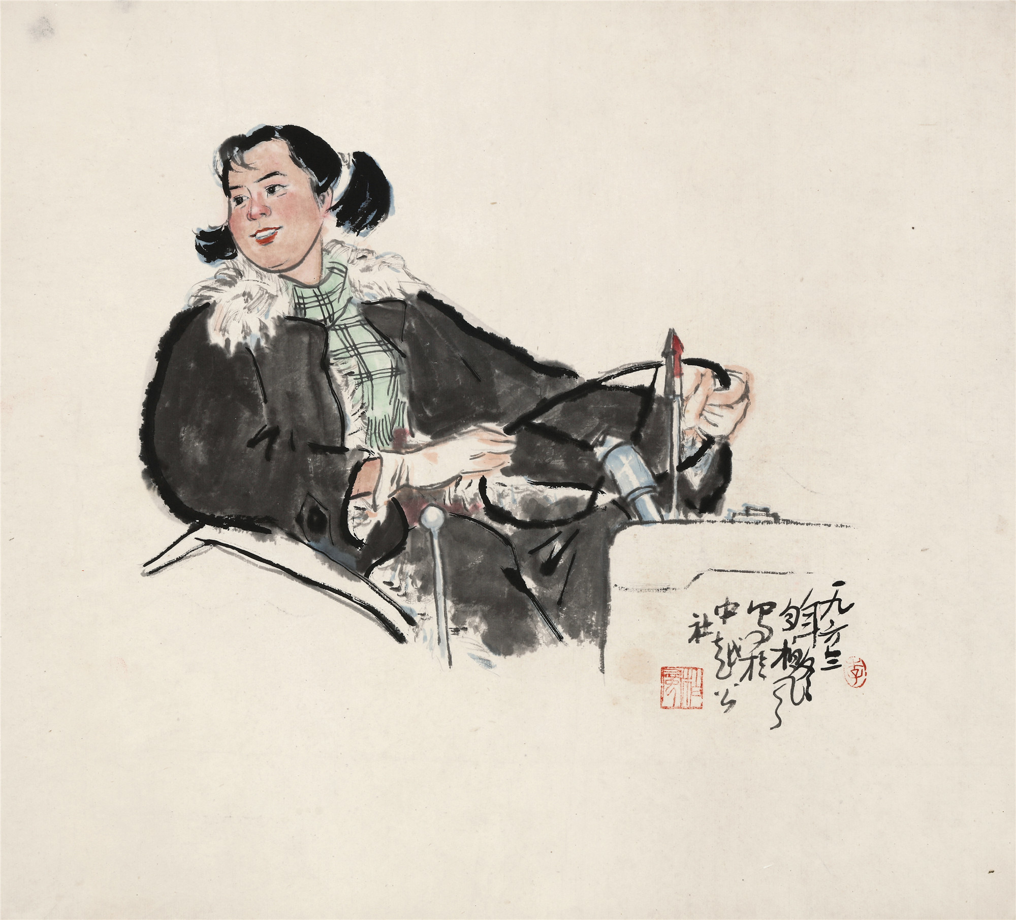 李斛以中国纸墨用西洋画法写生