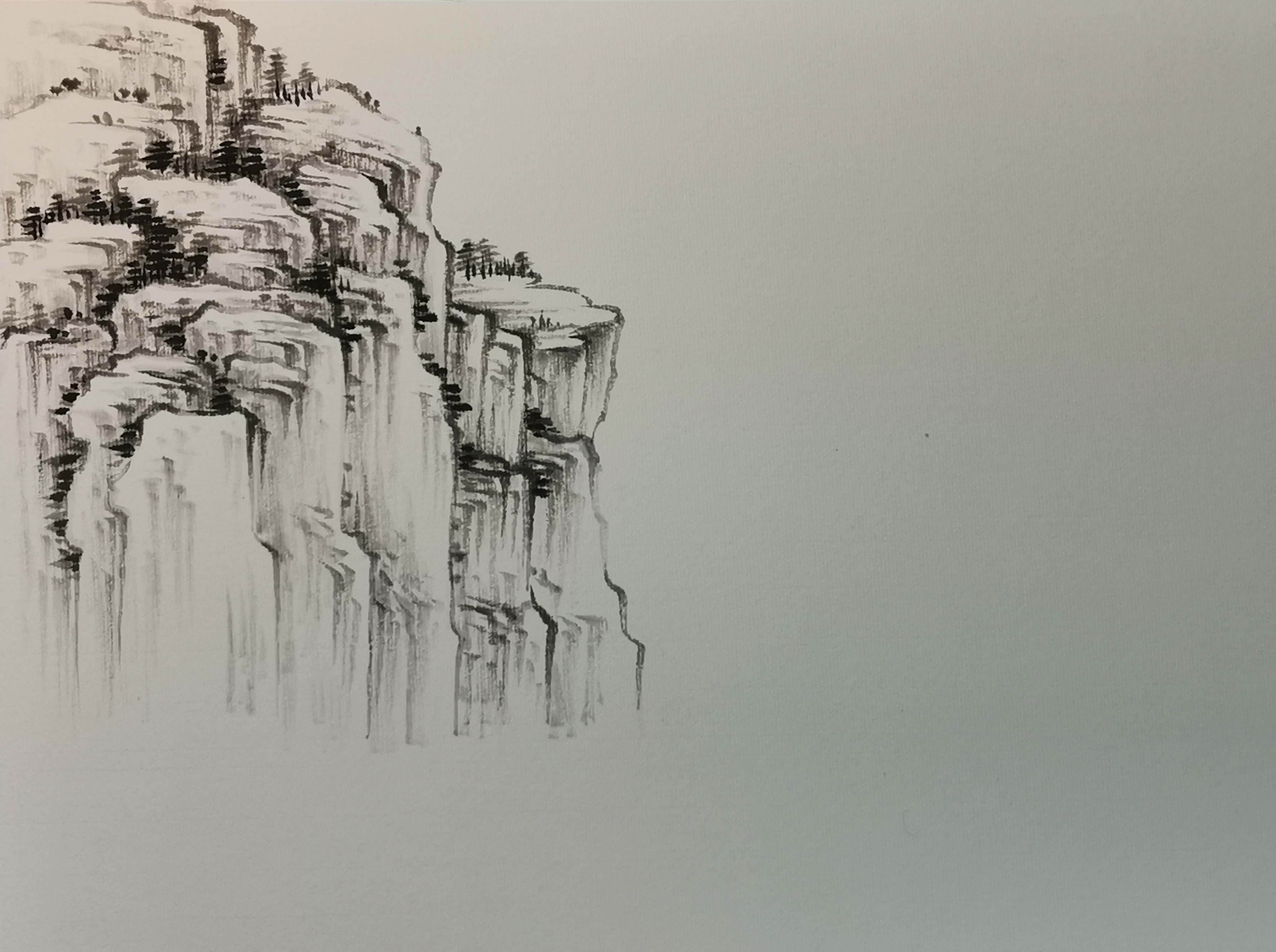 折带皴是多种线皴组合