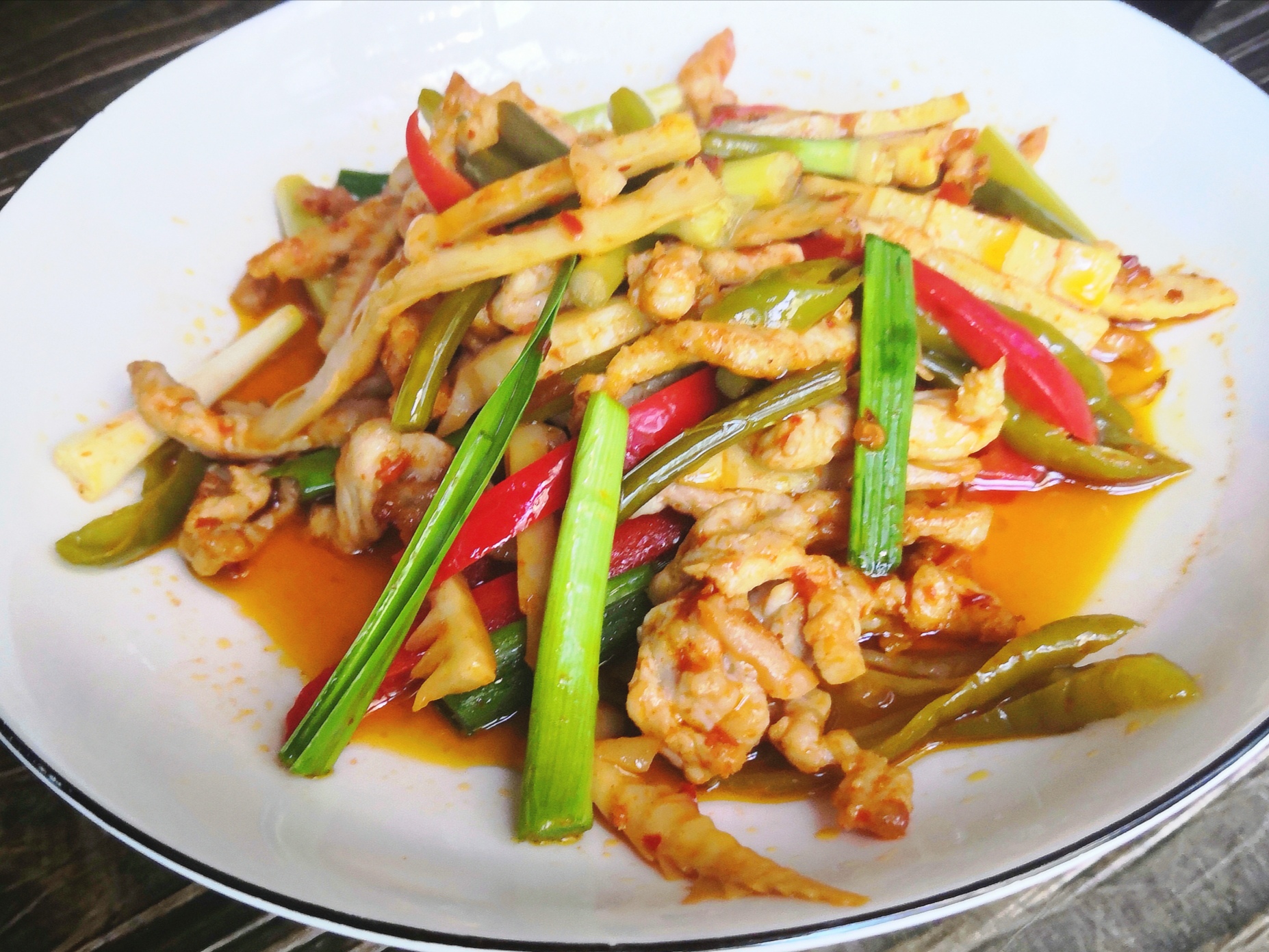 这食材饭店都没有拿来炒1大盘肉丝酸辣开胃下饭神器