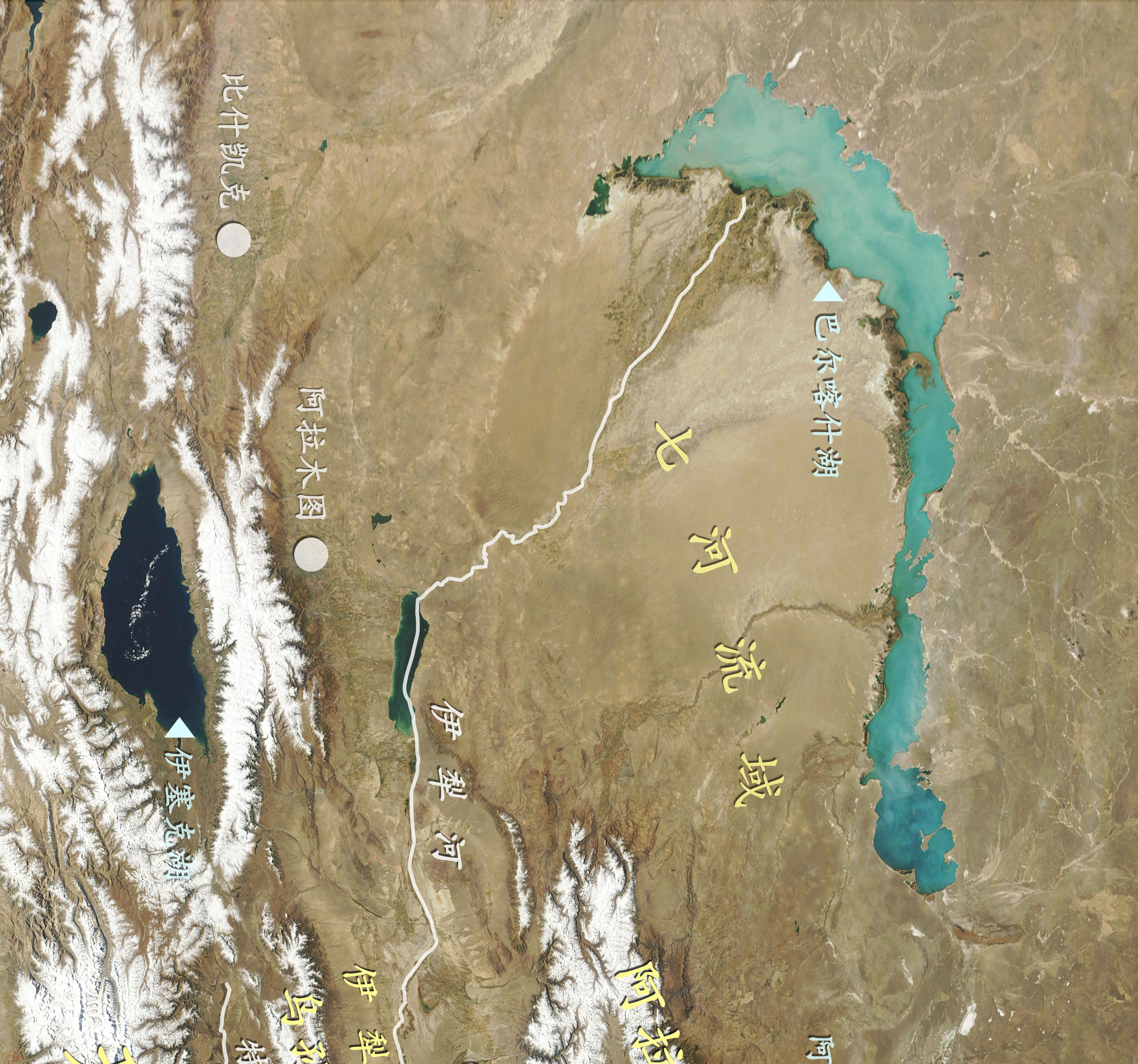 巴尔喀什湖地图位置图图片
