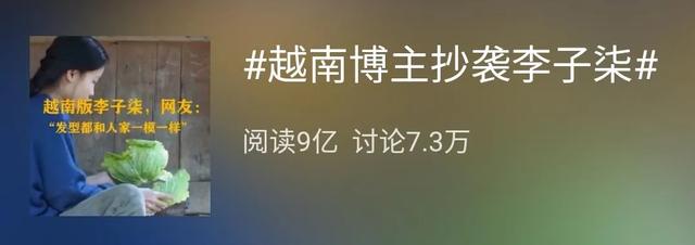 |上热搜！李子柒被越南博主抄袭？最新回应