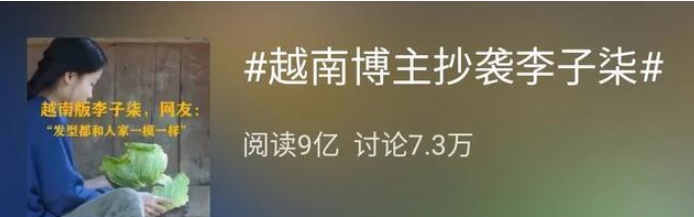 李子柒|上热搜！李子柒被越南博主抄袭？最新回应
