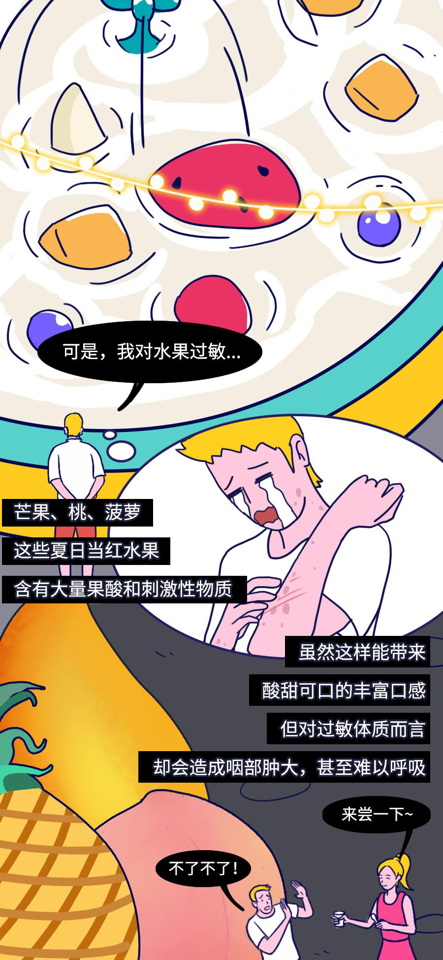 吃货|吃货过敏图鉴:一图搞懂,看得见吃不着的痛
