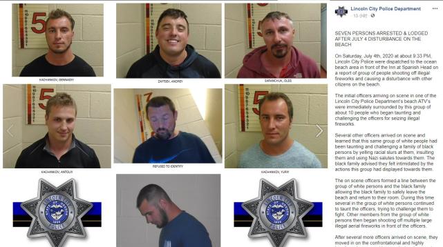 环球时报|用种族侮辱和纳粹敬礼骚扰黑人，美国警察逮捕7名男子