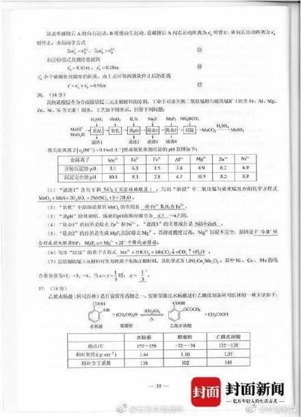 高考|2020高考理综真题答案完整版汇总 2020高考理科综合真题及答案解析全国一卷二卷三卷