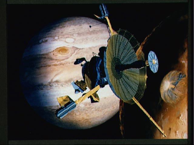 伽利略号探测木星（图片来源：NASA）