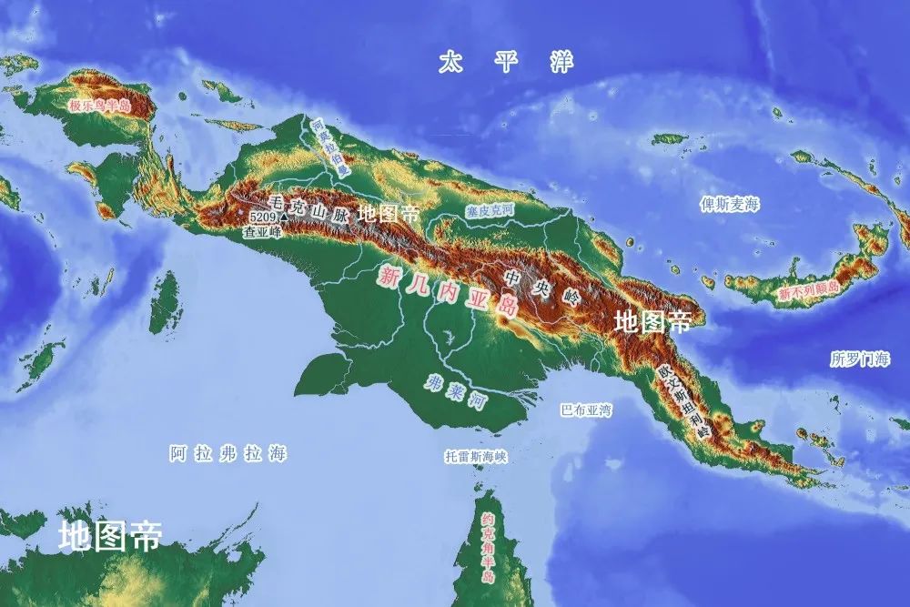 新几内亚岛位置图片