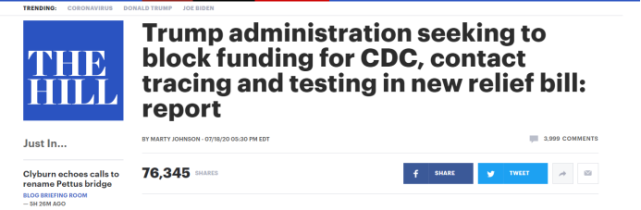 华盛顿邮报|细思极恐 特朗普新政将会给美国抗疫雪上加霜