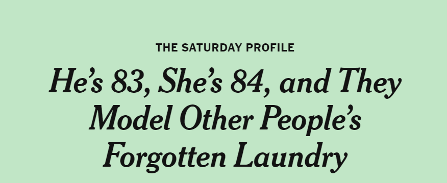 时尚|中国84岁老夫妻惊艳外媒！捡别人不要的衣服，竟搭出时尚大片！