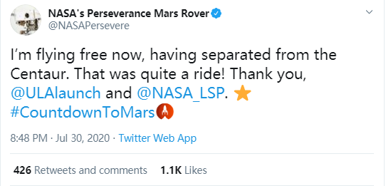 火星车|美国“毅力号”火星车成功发射！