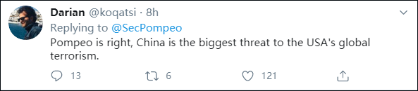 特朗普|蓬佩奥抱怨“特朗普受够了中国”，翻车