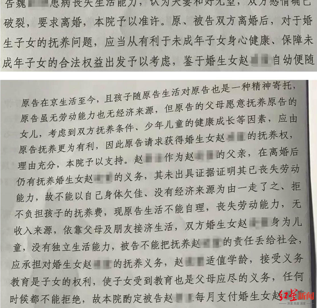 渐冻症|渐冻症女子离婚获抚养权及房屋居住权 律师：判决罕见，具突破性意义