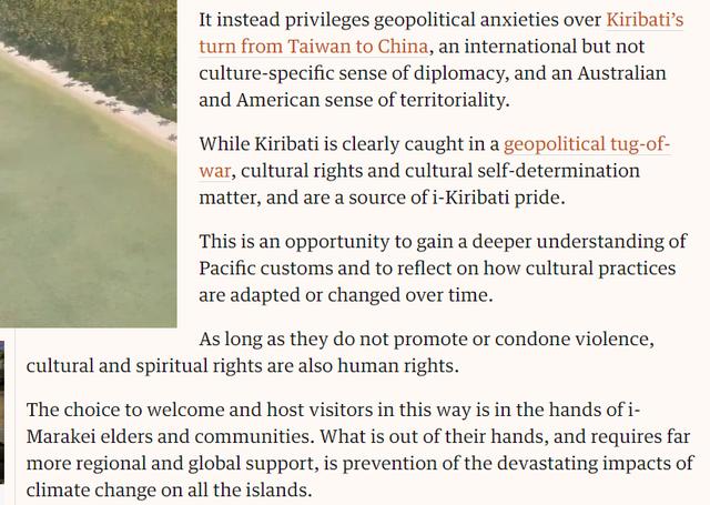 中国学者|看不下去了！基里巴斯人出手帮中国打脸美澳