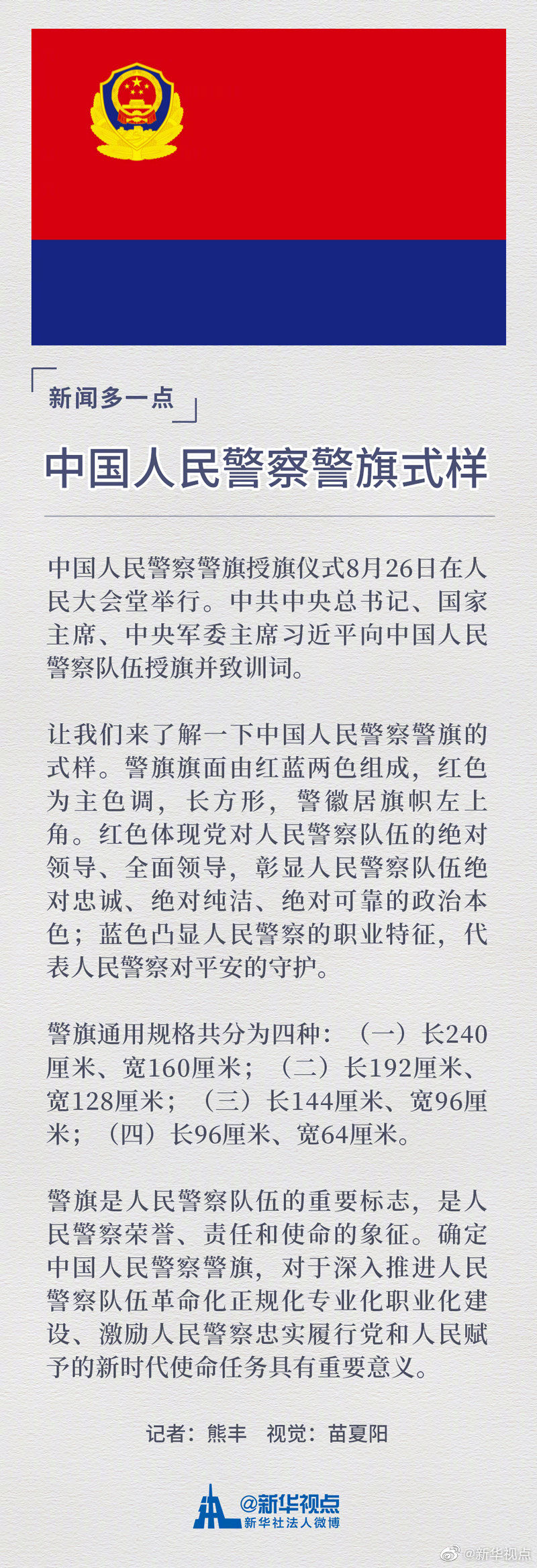 经济|中国人民警察警旗式样公布！