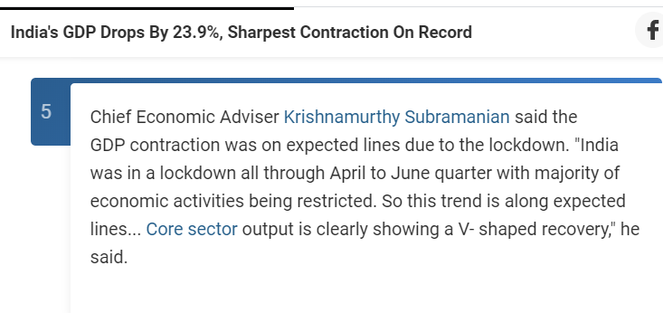 经济|印度GDP创纪录暴跌！