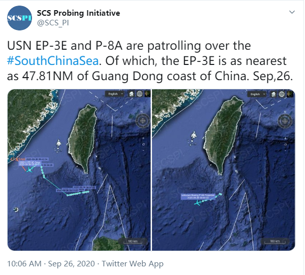 美军|最近时47海里!美军机又对华抵近侦察,台媒:测试解放军压力底线