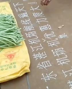 广告设计|卧虎藏龙！卖豆角大爷手写印刷体广告