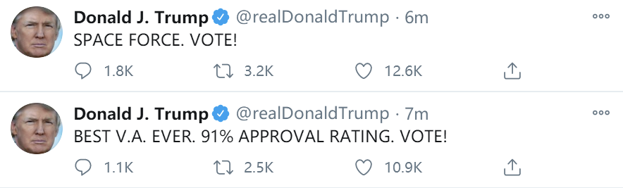 特朗普|特朗普早上6点突然刷屏为自己拉票，连发15个“投票！”